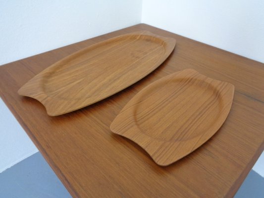 Danish Trays in Teak from Silva, 1960s, Set of 2-RDW-1220734