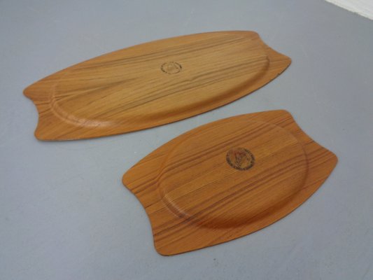 Danish Trays in Teak from Silva, 1960s, Set of 2-RDW-1220734