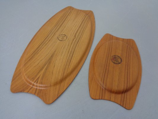 Danish Trays in Teak from Silva, 1960s, Set of 2-RDW-1220734