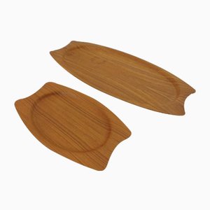 Danish Trays in Teak from Silva, 1960s, Set of 2-RDW-1220734