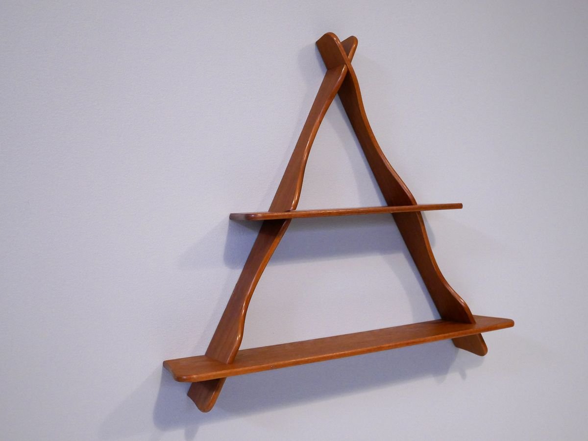 Danish Triangular Teak Wall Shelf in the style of Peder Moos, 1950s