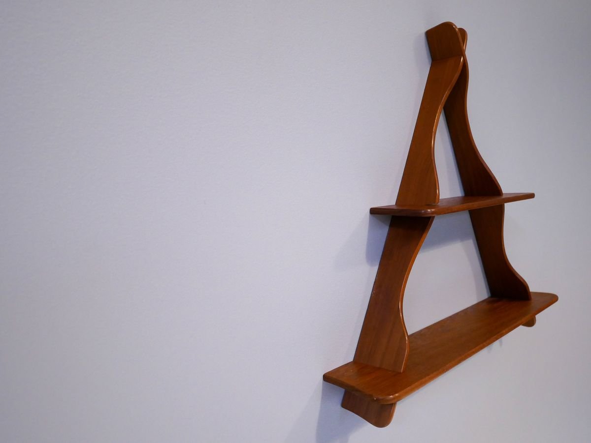 Danish Triangular Teak Wall Shelf in the style of Peder Moos, 1950s