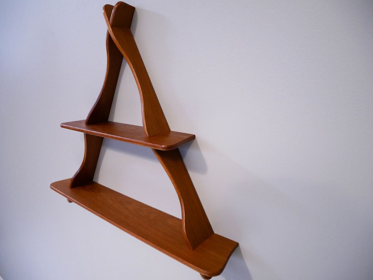 Danish Triangular Teak Wall Shelf in the style of Peder Moos, 1950s