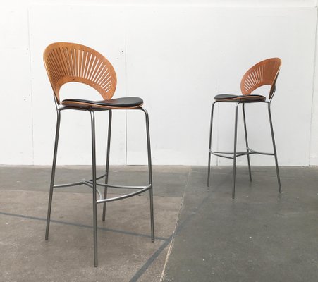 Danish Trinidad Barstools by Nanna Ditzel for Fredericia, 1990s, Set of 2-UAH-557728