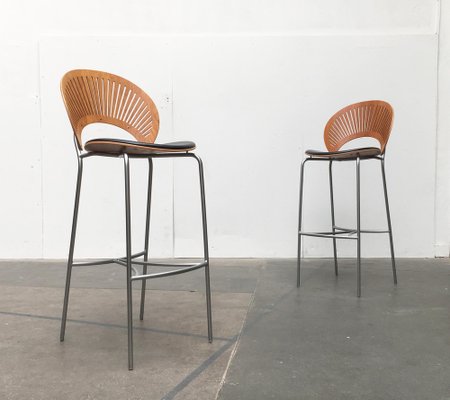 Danish Trinidad Barstools by Nanna Ditzel for Fredericia, 1990s, Set of 2-UAH-557728