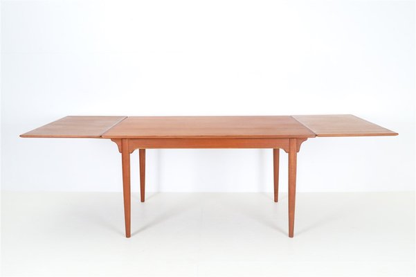 Danish Type 54 Teak Dining Table with Extensions by Gunni Omann Jun, 1960s-NIX-1803202