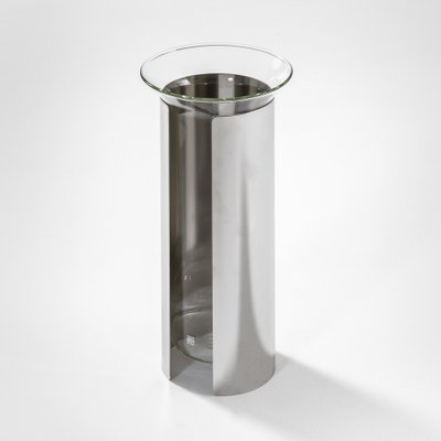 Danish Vase in Aluminum & Glass by Enzo Mari, 1961-FWM-1245976