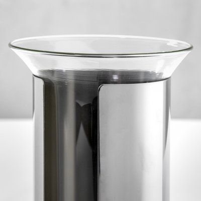 Danish Vase in Aluminum & Glass by Enzo Mari, 1961-FWM-1245976