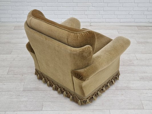 Danish Velour Club Chair, 1970s-TMW-1408486