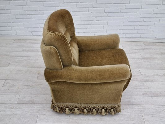 Danish Velour Club Chair, 1970s-TMW-1408486