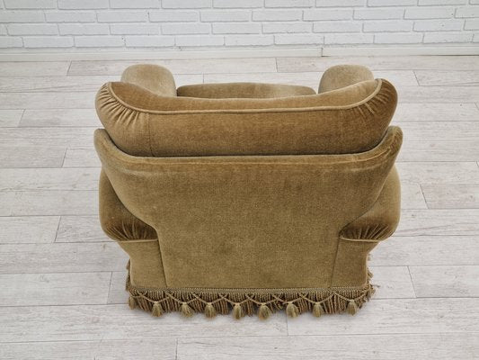 Danish Velour Club Chair, 1970s-TMW-1408486