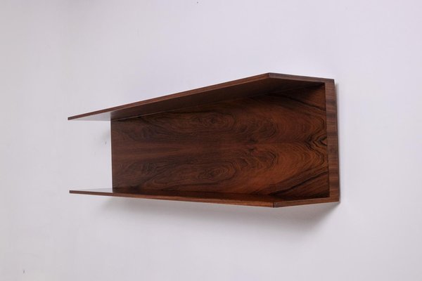 Danish Wall Shelf in Rosewood, 1970s-CEJ-2027326