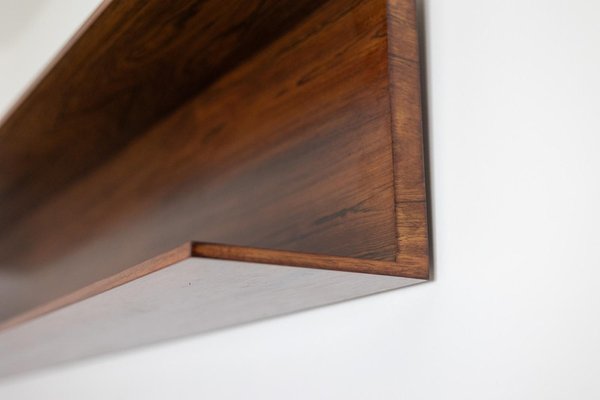 Danish Wall Shelf in Rosewood, 1970s-CEJ-2027326