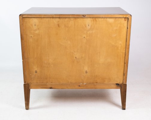 Danish Walnut and Brass Chest of Drawers, 1960s-UY-1427381