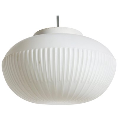 Danish White Opaline Glass Pendant Lamp from Fog & Mørup, 1954-KL-620489