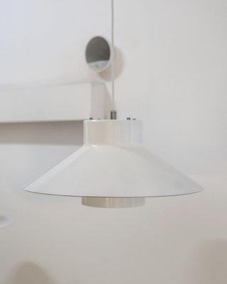 Danish White Pendant Lamp by Jens Møller Jensen for Louis Poulsen, 1960s-DIP-1748605