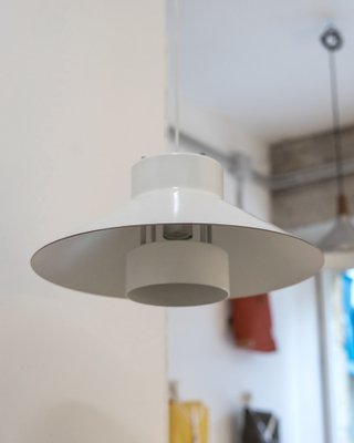 Danish White Pendant Lamp by Jens Møller Jensen for Louis Poulsen, 1960s-DIP-1748605