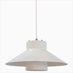 Danish White Pendant Lamp by Jens Møller Jensen for Louis Poulsen, 1960s-DIP-1748605