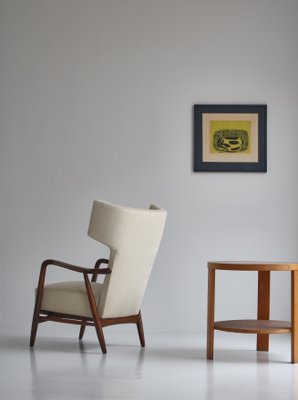 Danish Wingback Armchairs by Eva Koppel for Slagelse Furniture, 1947, Set of 2-WRF-1116217