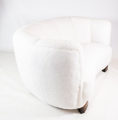 Danish Wool Banana Sofa, 1940s-UY-1427386