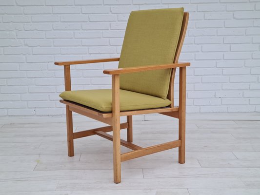 Danish Wool & Oak Armchair by Børge Mogensen for Fredericia Stolefabrik, 1970s-TMW-850827