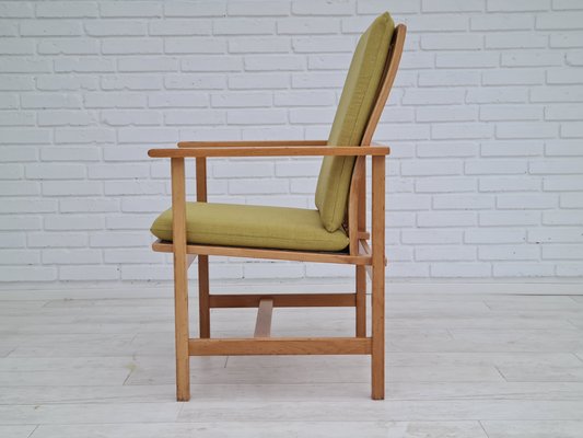 Danish Wool & Oak Armchair by Børge Mogensen for Fredericia Stolefabrik, 1970s-TMW-850827