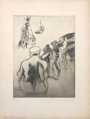 Dans La Poudrière - Original Etching by Anselmo Bucci - 1917 1917-ZCI-761922