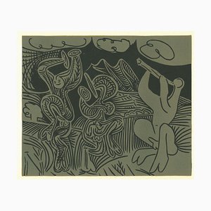 Danseurs et Musicien - Linocut Reproduction After Pablo Picasso - 1962 1962-ZCI-761950