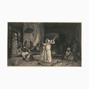 Danseuse Orientale - Original b/w Etching by Charles Courtry - 1880s 1880s-ZCI-760321