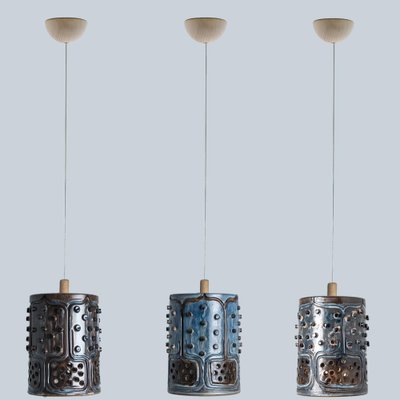 Danush Cylinder Brown Ceramic Pendant, 1970-VDW-1739992