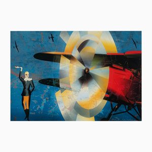 Danuta Dabrowska-Siemaszkiewicz, Hommage a Amelia Earhart, 2010s, Screen Print-XHG-2040188