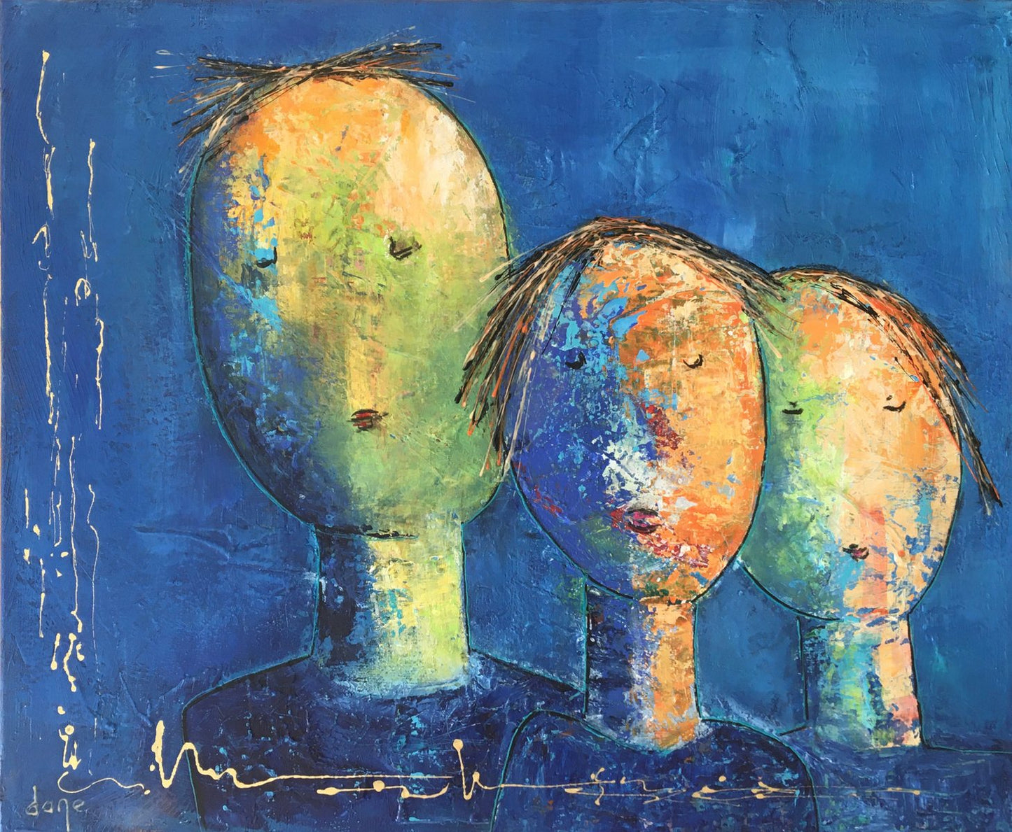 Dany Soyer, Famille, 2023, Acrylic on Canvas