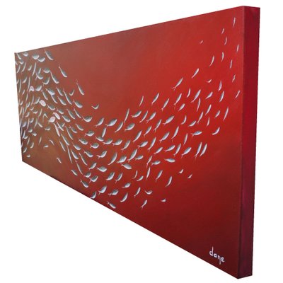 Dany Soyer, Le rouge, 2022, Acrylic on Canvas-QNR-1401139