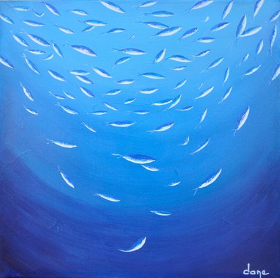 Dany Soyer, Les petites sardines, 2021, Acrylic on Canvas-QNR-1111529