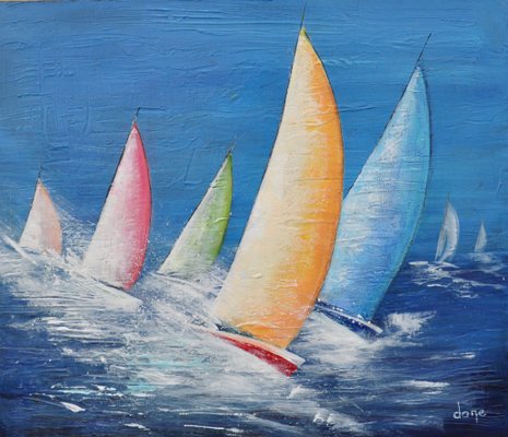 Dany Soyer, Sail, 2022, Acrylic on Canvas-QNR-1438528