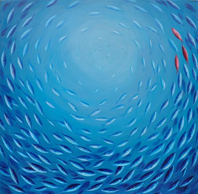 Dany Soyer, Sous l'eau, 2022, Acrylic on Canvas-QNR-1188516