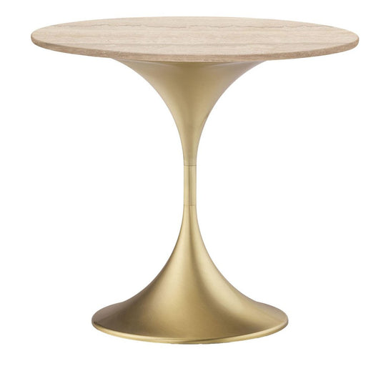 Daperla Small Travertine Golden Coffee Table by Paolo Rizzatto