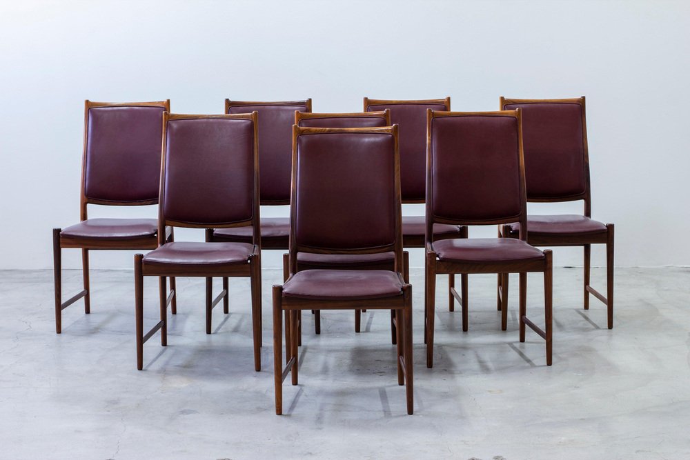 Darby Rosewood Chairs by Afdal, 1960s, Set of 8