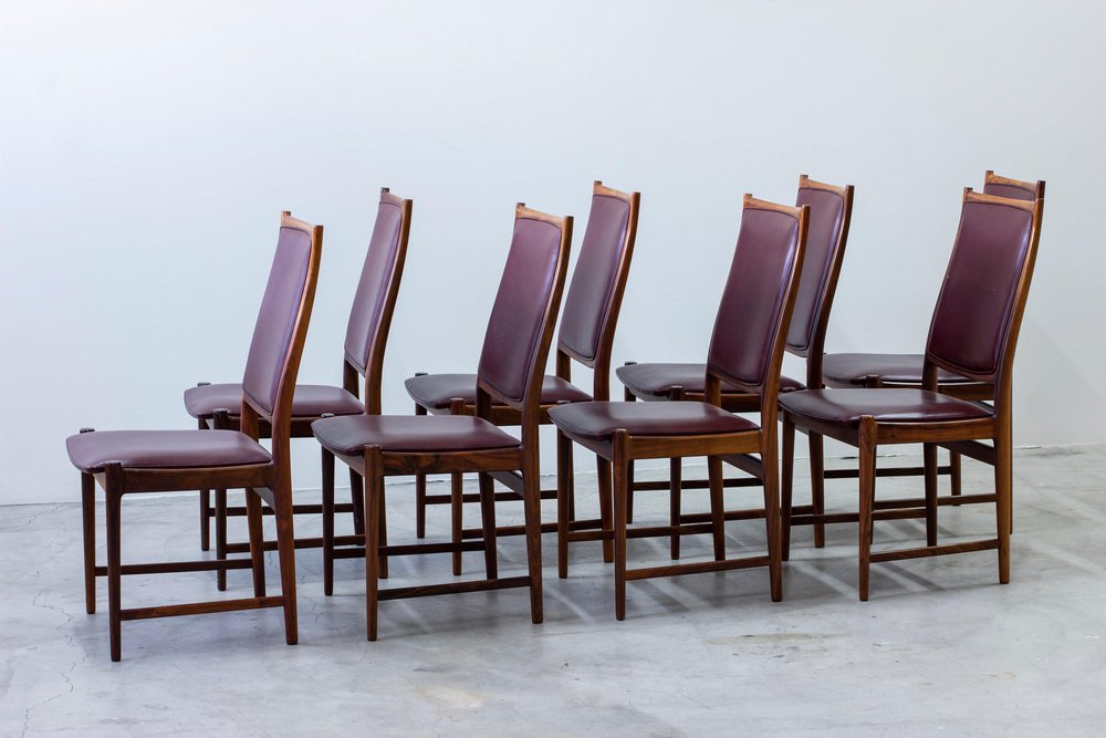 Darby Rosewood Chairs by Afdal, 1960s, Set of 8