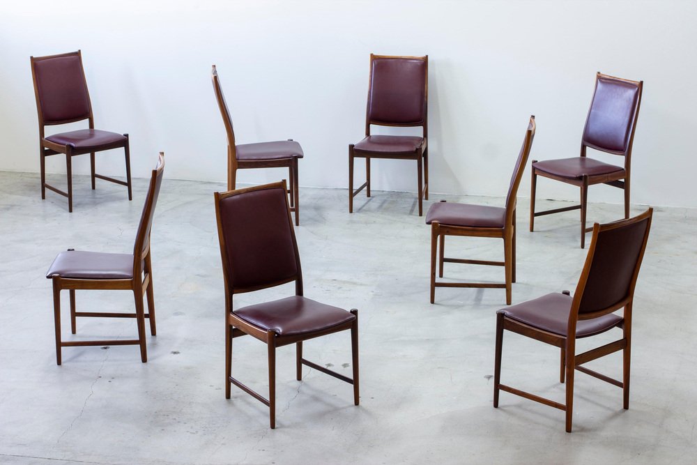 Darby Rosewood Chairs by Afdal, 1960s, Set of 8