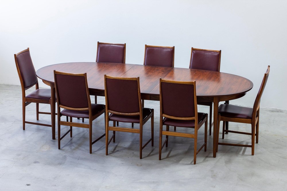 Darby Rosewood Chairs by Afdal, 1960s, Set of 8