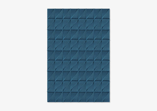 Dark Blue Triangle Textured Rug from Marqqa