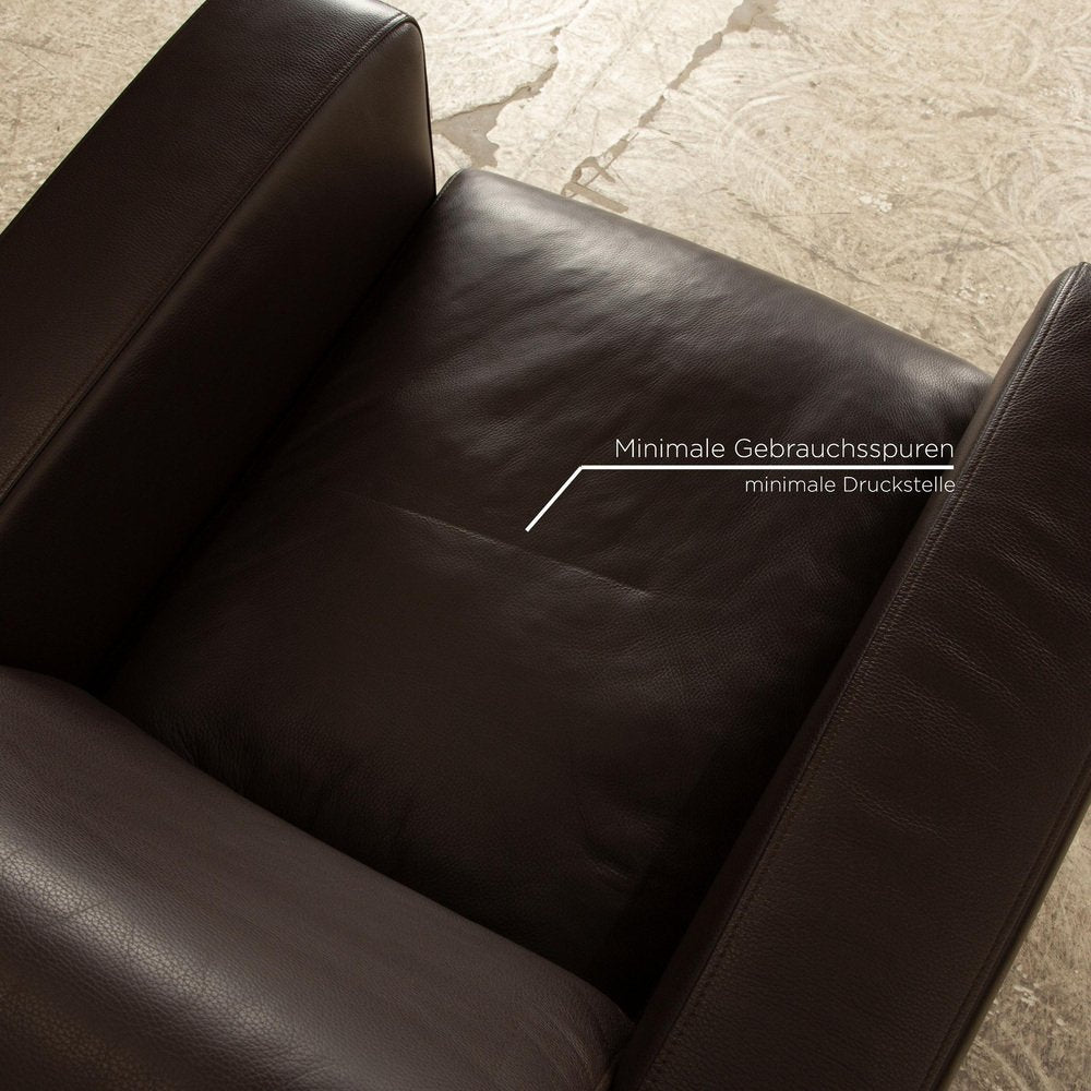 Dark Brown Leather Armchair from Machalke