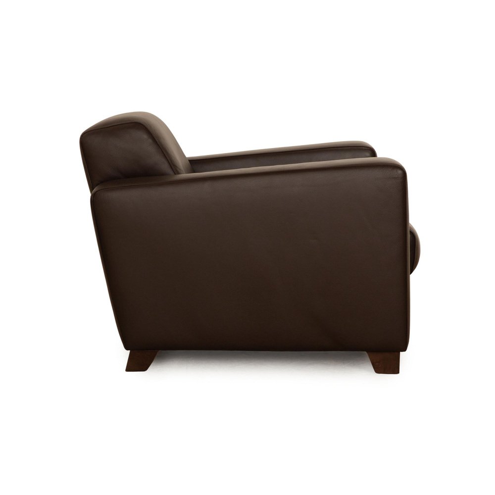 Dark Brown Leather Armchair from Machalke