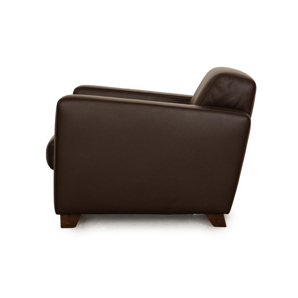 Dark Brown Leather Armchair from Machalke