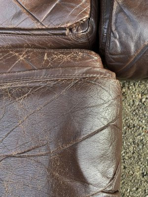 Dark Brown Leather Modular Sofa by Tito Agnoli for Arflex, Italy, 1970, Set of 8-EHE-1285992