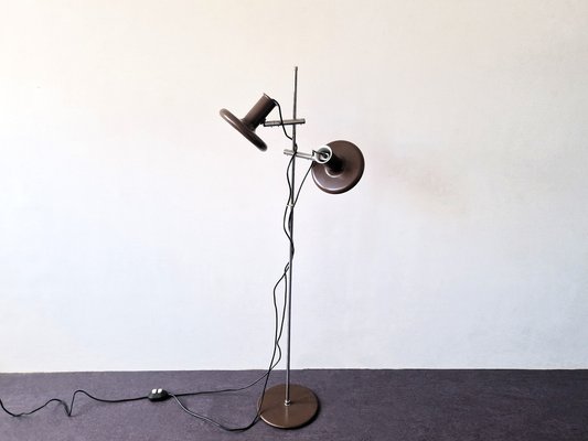 Dark Brown Optima 4 Floor Lamp by Hans Due for Fog and Mørup, Denmark, 1970s-NV-1805133