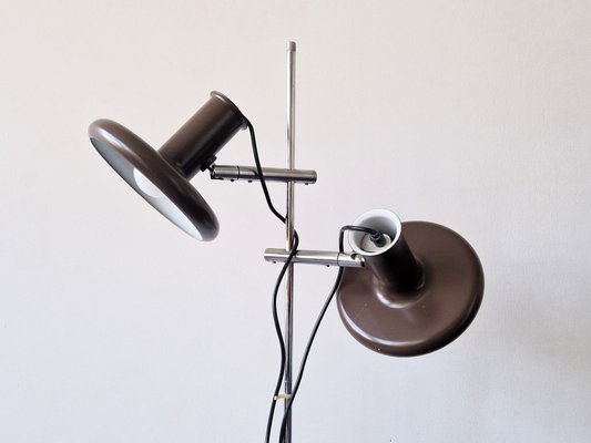 Dark Brown Optima 4 Floor Lamp by Hans Due for Fog and Mørup, Denmark, 1970s-NV-1805133