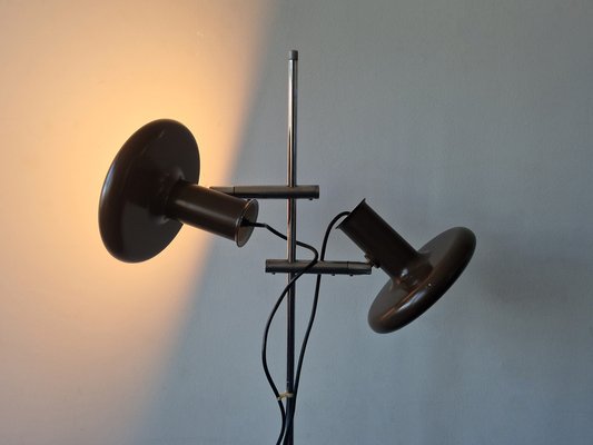 Dark Brown Optima 4 Floor Lamp by Hans Due for Fog and Mørup, Denmark, 1970s-NV-1805133