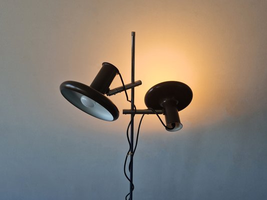 Dark Brown Optima 4 Floor Lamp by Hans Due for Fog and Mørup, Denmark, 1970s-NV-1805133